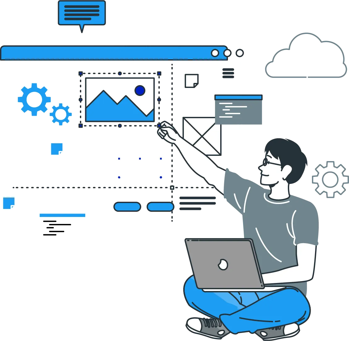 Custom website development and UI UX design services