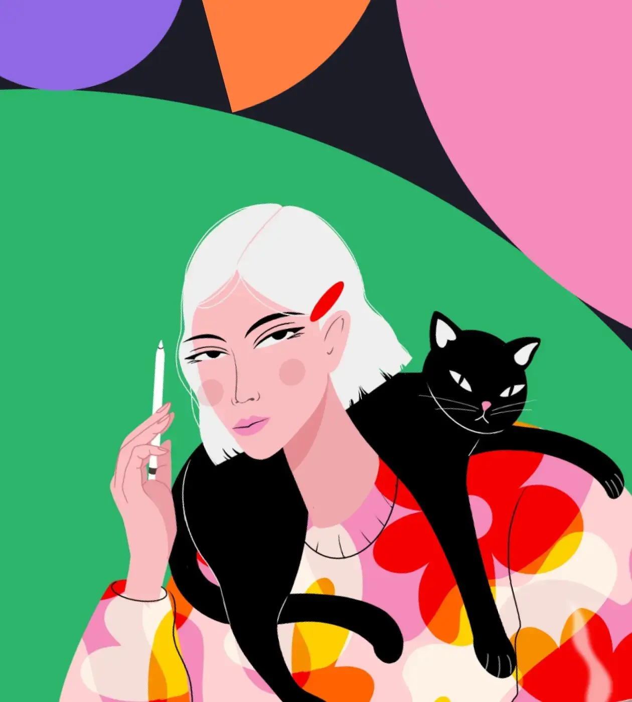 Custom illustration design services for branding and digital products