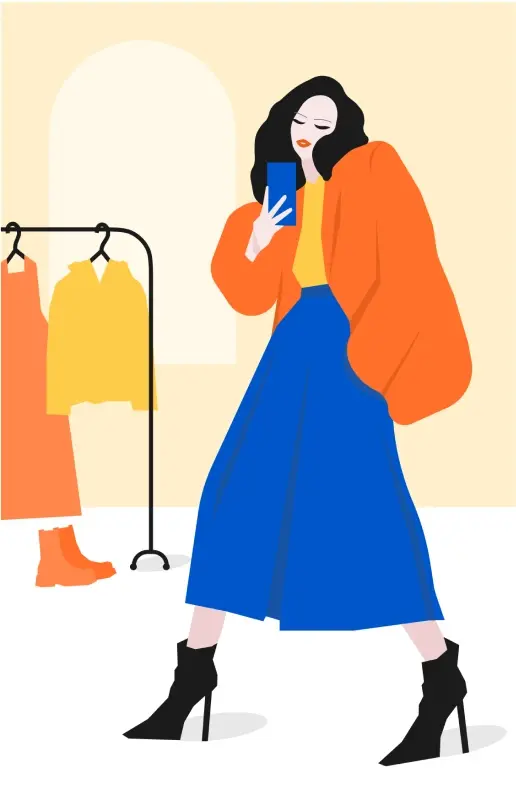 Creative editorial illustration artwork for modern digital brands