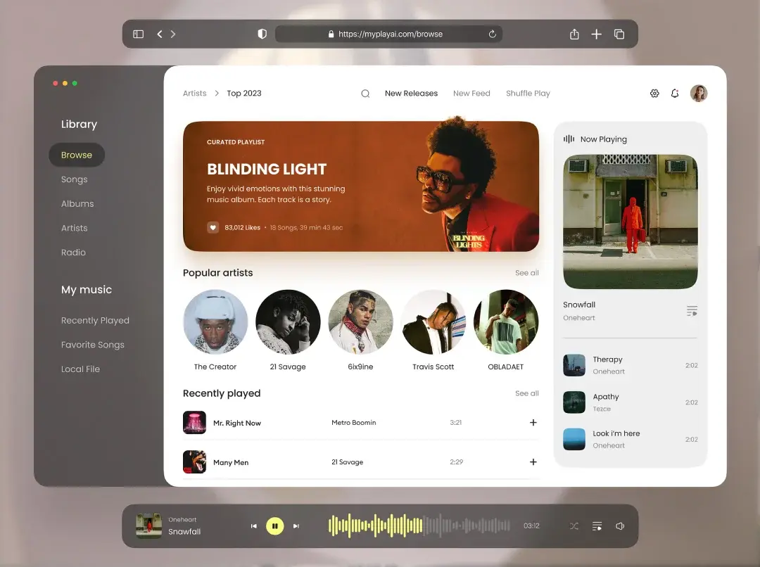 Modern web dashboard UI design for desktop and tablet applications